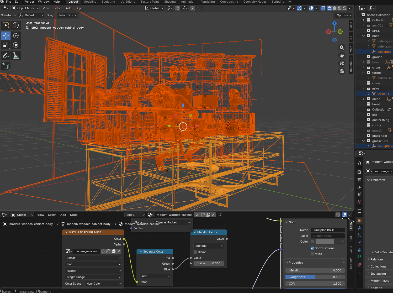 Blender wireframe